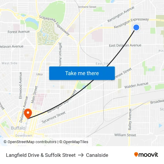 Langfield Drive & Suffolk Street to Canalside map