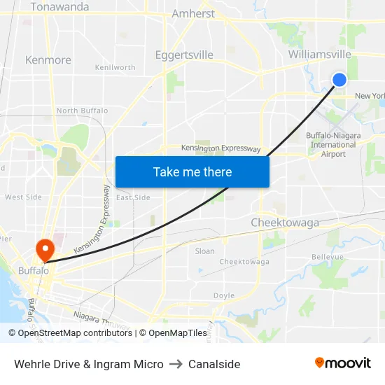 Wehrle Drive & Ingram Micro to Canalside map