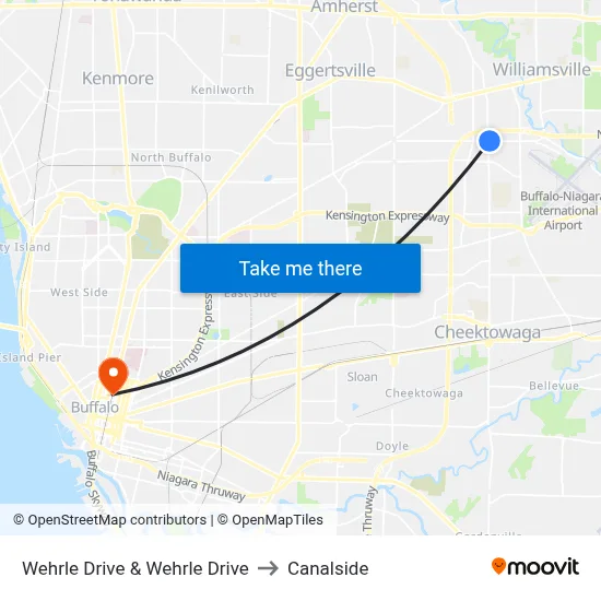 Wehrle Drive & Wehrle Drive to Canalside map