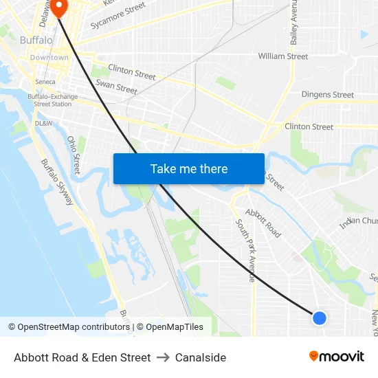 Abbott Road & Eden Street to Canalside map