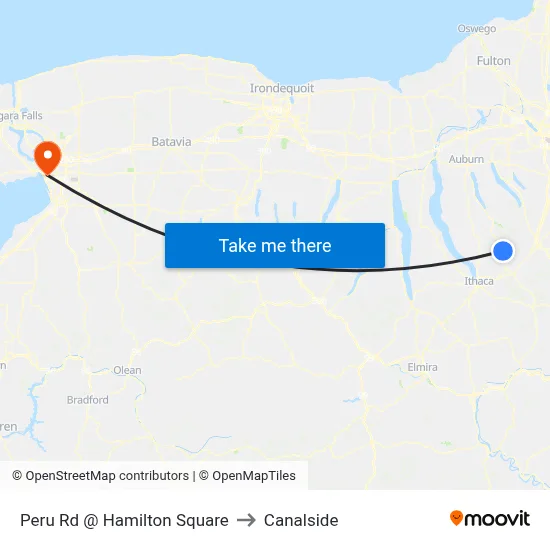 Peru Rd @ Hamilton Square to Canalside map