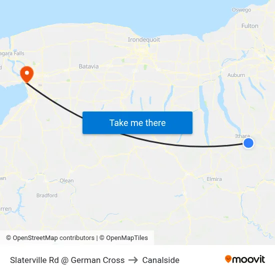 Slaterville Rd @ German Cross to Canalside map