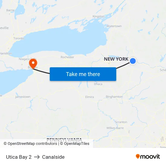 Utica Bay 2 to Canalside map