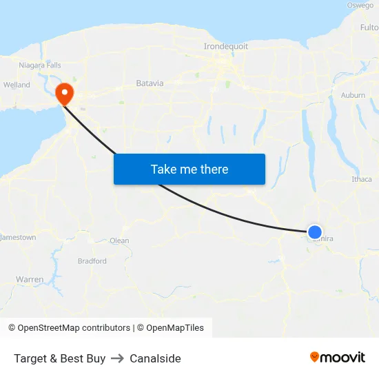 Target & Best Buy to Canalside map