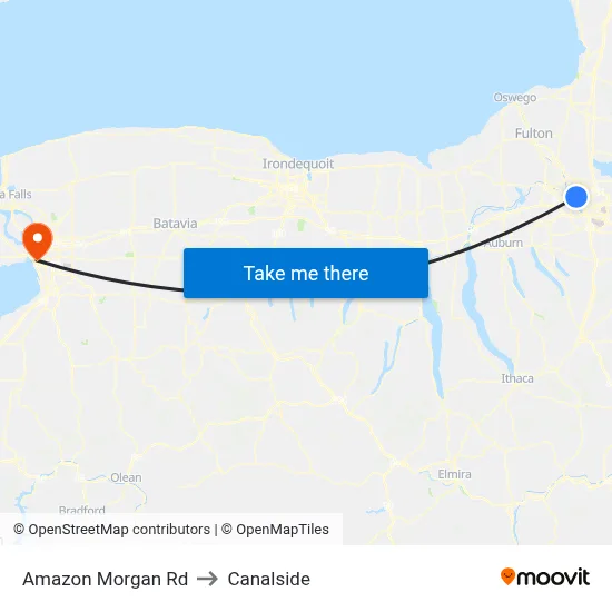 Amazon Morgan Rd to Canalside map