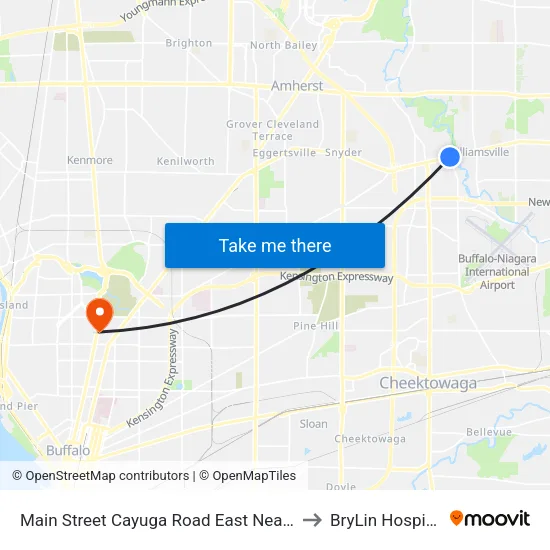Main Street Cayuga Road East Nearsi to BryLin Hospital map