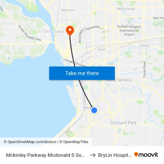 Mckinley Parkway Mcdonald S South to BryLin Hospital map