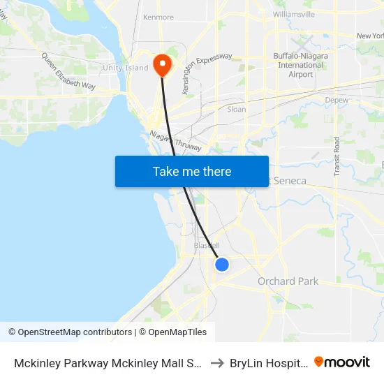 Mckinley Parkway Mckinley Mall Stat to BryLin Hospital map