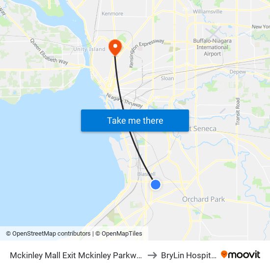 Mckinley Mall Exit Mckinley Parkway to BryLin Hospital map