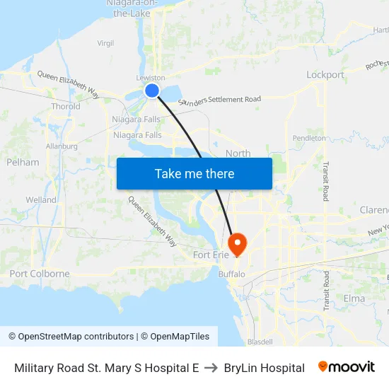 Military Road St. Mary S Hospital E to BryLin Hospital map