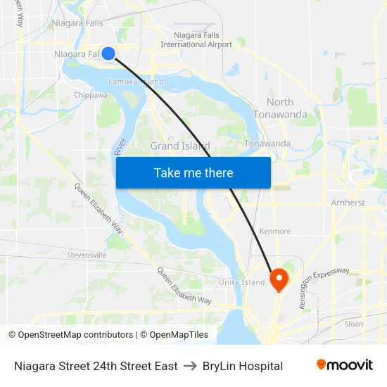 Niagara Street 24th Street East to BryLin Hospital map