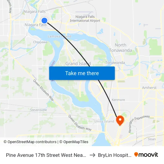 Pine Avenue 17th Street West Nearsi to BryLin Hospital map