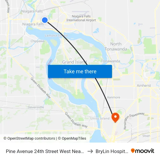 Pine Avenue 24th Street West Nearsi to BryLin Hospital map