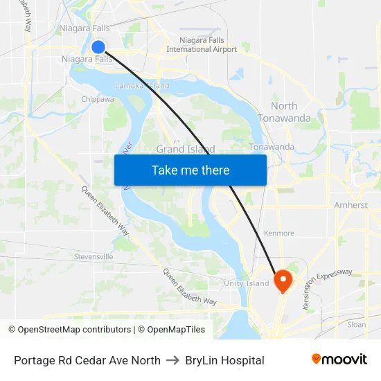 Portage Rd Cedar Ave North to BryLin Hospital map