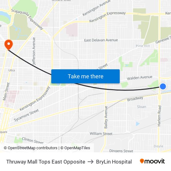Thruway Mall Tops East Opposite to BryLin Hospital map