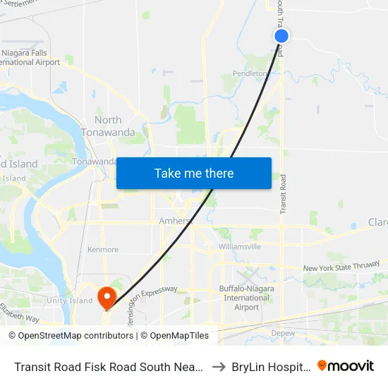 Transit Road Fisk Road South Nearsi to BryLin Hospital map