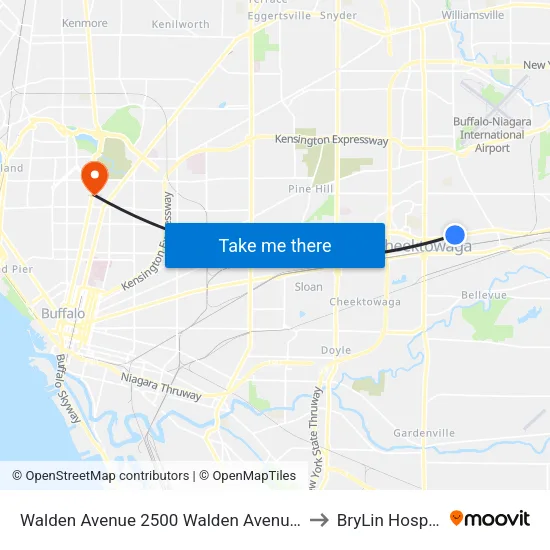 Walden Avenue 2500 Walden Avenue We to BryLin Hospital map