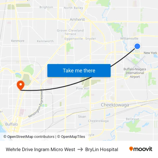 Wehrle Drive Ingram Micro West to BryLin Hospital map