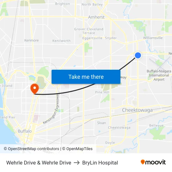 Wehrle Drive & Wehrle Drive to BryLin Hospital map