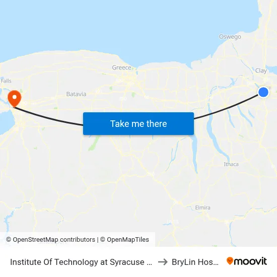 Institute Of Technology at Syracuse Central to BryLin Hospital map