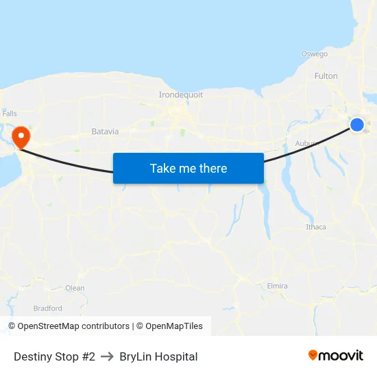Destiny Stop #2 to BryLin Hospital map