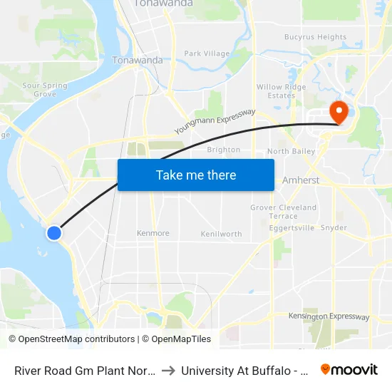River Road Gm Plant North South Opp to University At Buffalo - Alumni Arena map