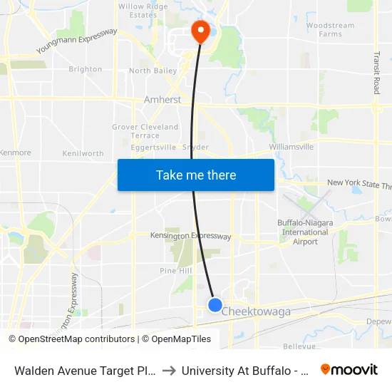 Walden Avenue Target Plaza East Opp to University At Buffalo - Alumni Arena map