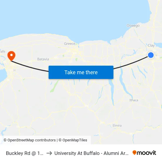 Buckley Rd @ 100 to University At Buffalo - Alumni Arena map