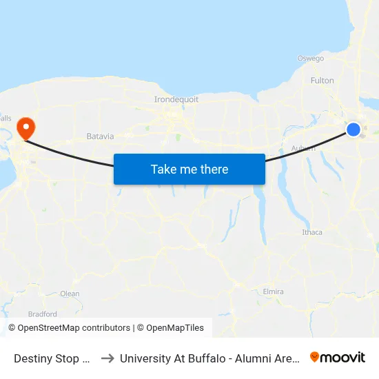 Destiny Stop #2 to University At Buffalo - Alumni Arena map