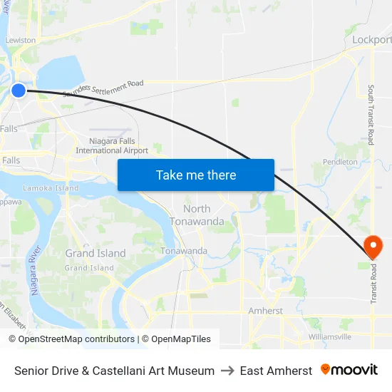 Senior Drive & Castellani Art Museum to East Amherst map