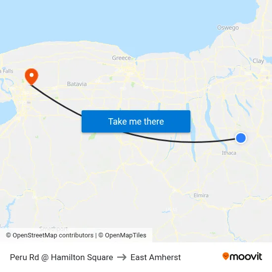 Peru Rd @ Hamilton Square to East Amherst map