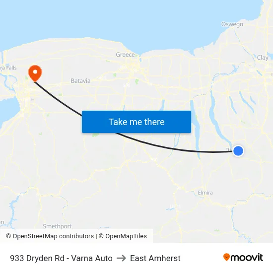 933 Dryden Rd - Varna Auto to East Amherst map