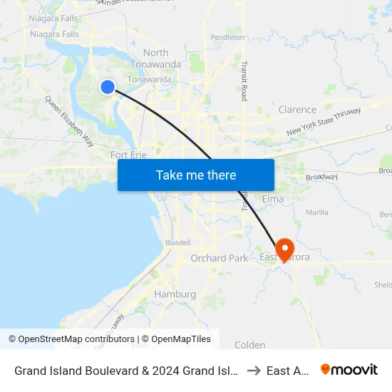 Grand Island Boulevard & 2024 Grand Island Boulevard to East Aurora map