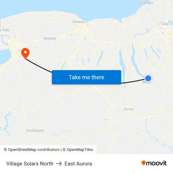 Village Solars North to East Aurora map