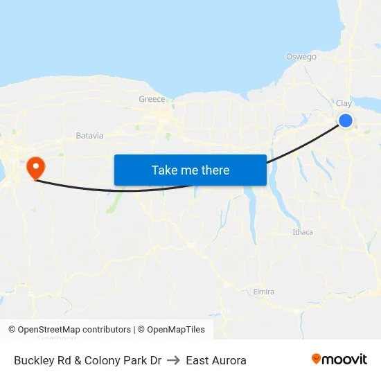 Buckley Rd & Colony Park Dr to East Aurora map