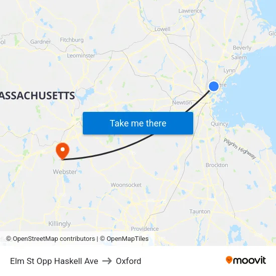 Elm St Opp Haskell Ave to Oxford map
