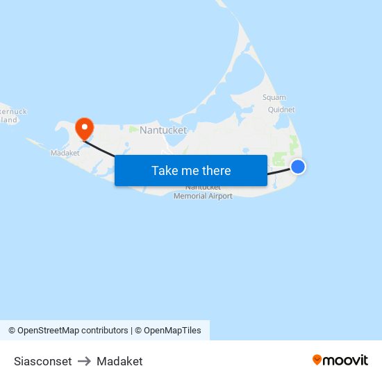 Siasconset to Madaket map