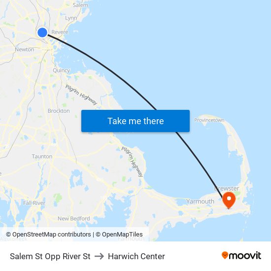 Salem St Opp River St to Harwich Center map
