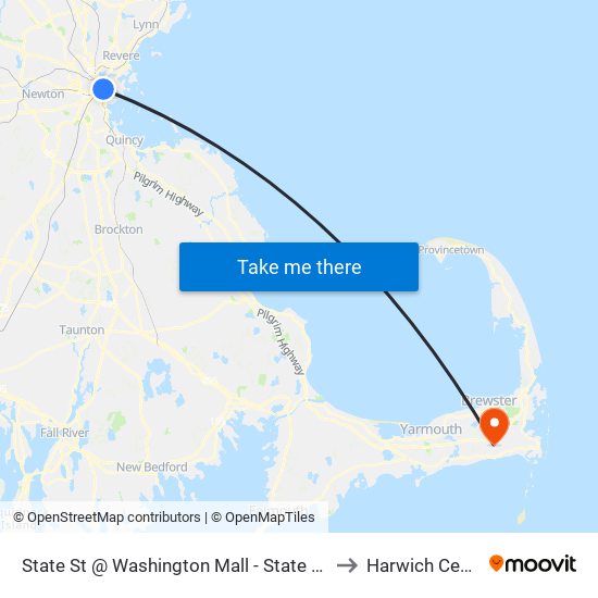 State St @ Washington Mall - State St Sta to Harwich Center map