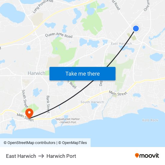East Harwich to Harwich Port map