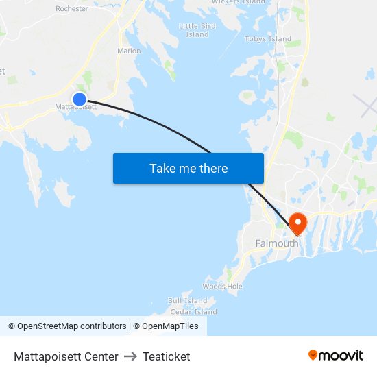 Mattapoisett Center to Teaticket map