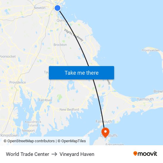 World Trade Center to Vineyard Haven map