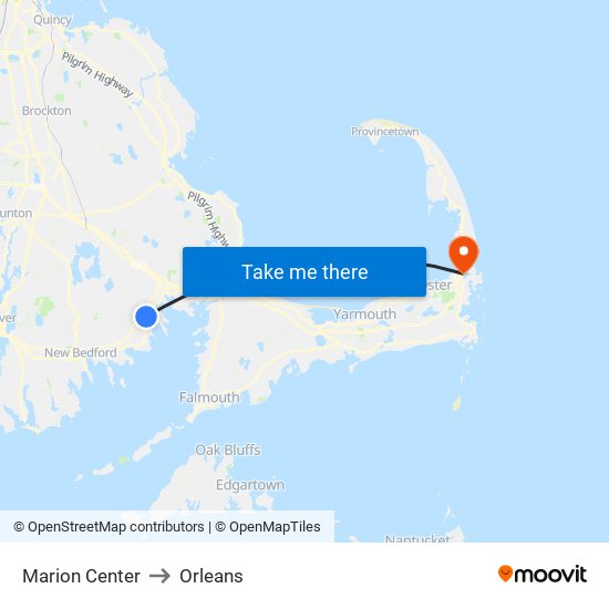 Marion Center to Orleans map