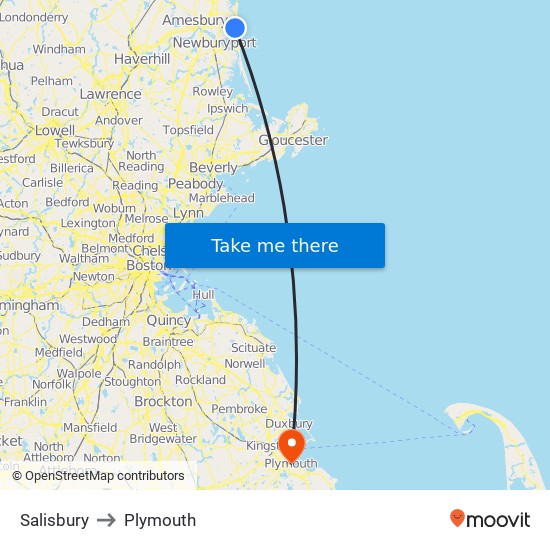 Salisbury to Plymouth map