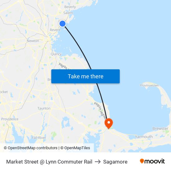 Market Street @ Lynn Commuter Rail to Sagamore map