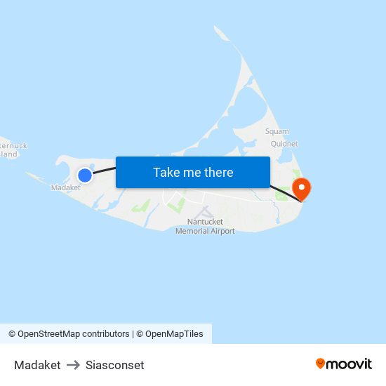 Madaket to Siasconset map