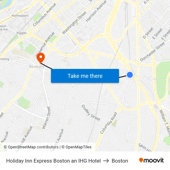 Holiday Inn Express Boston an IHG Hotel to Boston map