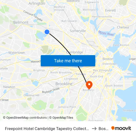 Freepoint Hotel Cambridge Tapestry Collection by Hilton to Boston map