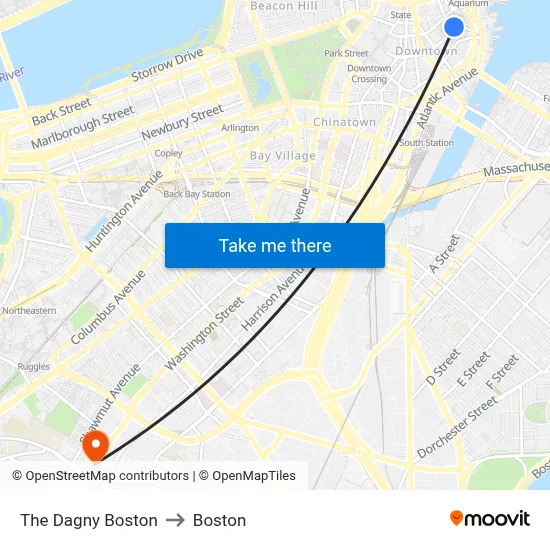 The Dagny Boston to Boston map