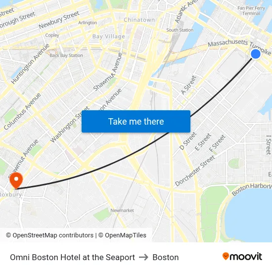 Omni Boston Hotel at the Seaport to Boston map